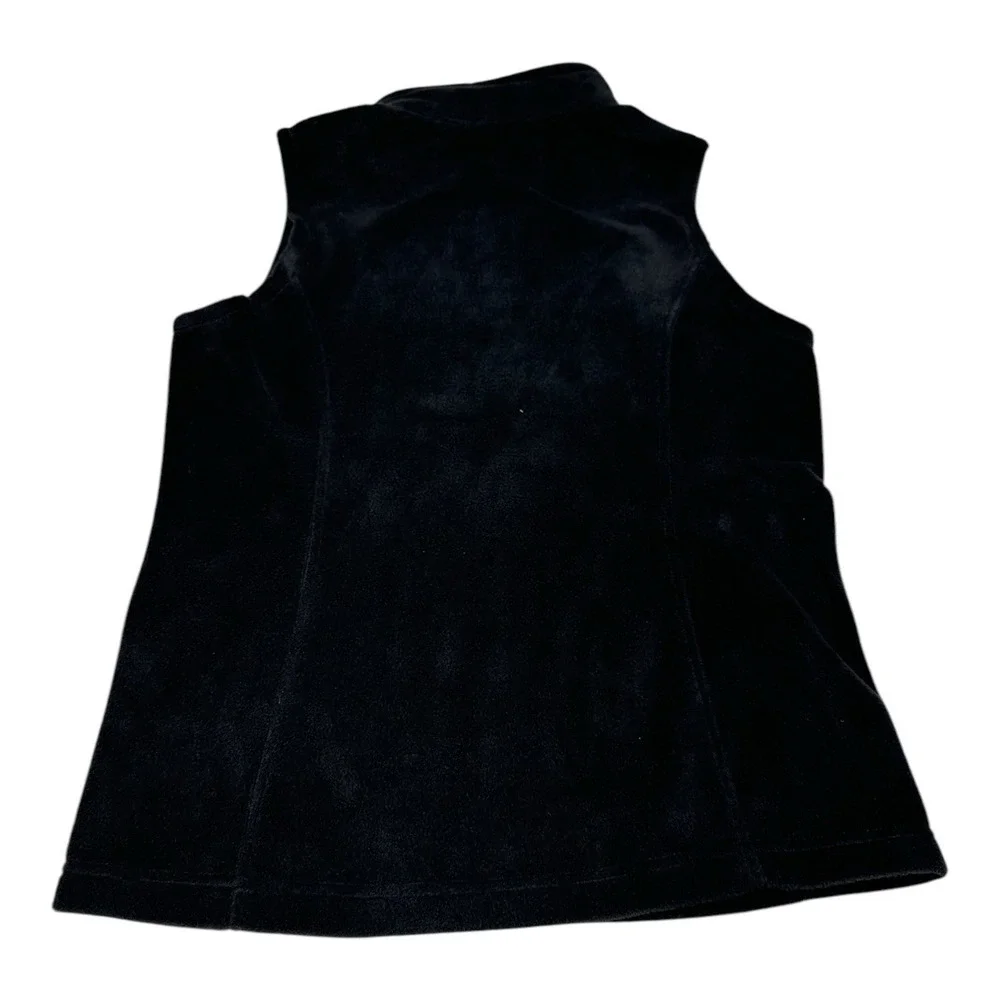 Columbia Benton‎ Springs Fleece Vest YOUTH Kids Size L Black Full Zip Sleeveless